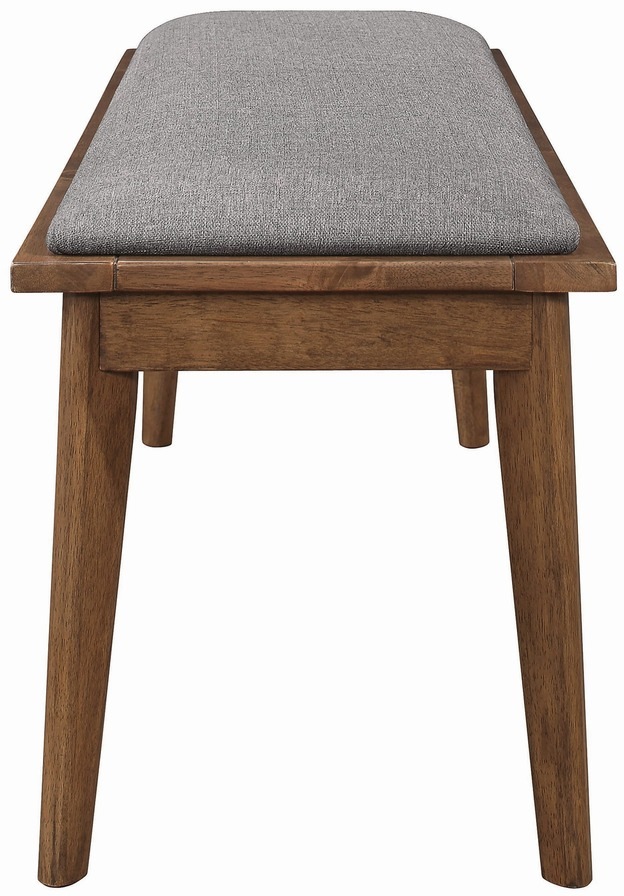 Coaster Alfredo 6 Piece Upholstered Natural Walnut Dining Table Set Furniture Loft Osage City Kansas