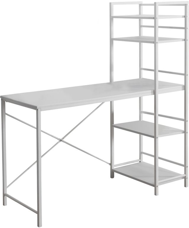 Monarch Specialties Inc. 48"L White Top Metal Computer Desk-2