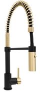 ZLINE Autograph Edition Champagne Bronze/Matte Black Sierra Pull Down Spring Single Handle Kitchen Faucet-0