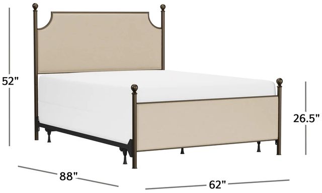 HH2 Home McArthur Beige/Bronze Queen Panel Bed-2