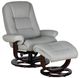 BarcaLounger® Jacque Roman-Light-Gray Manual Recliner and Ottoman Set-0