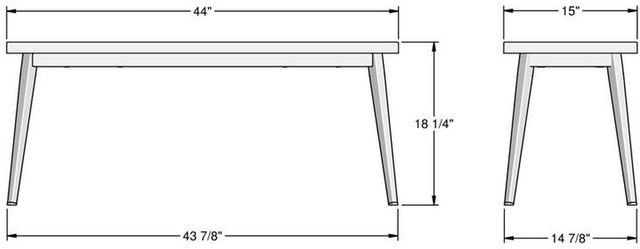 Amisco Customizable Benson 44" Dining Bench-1