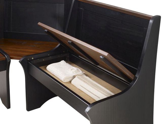 Linon Coastal 3-Piece Black/Walnut Nook Table Set-3