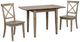 Jofran Inc. Eastern Tides 3-Piece Brushed Bisque Dining Table Set with X Back Chair-0