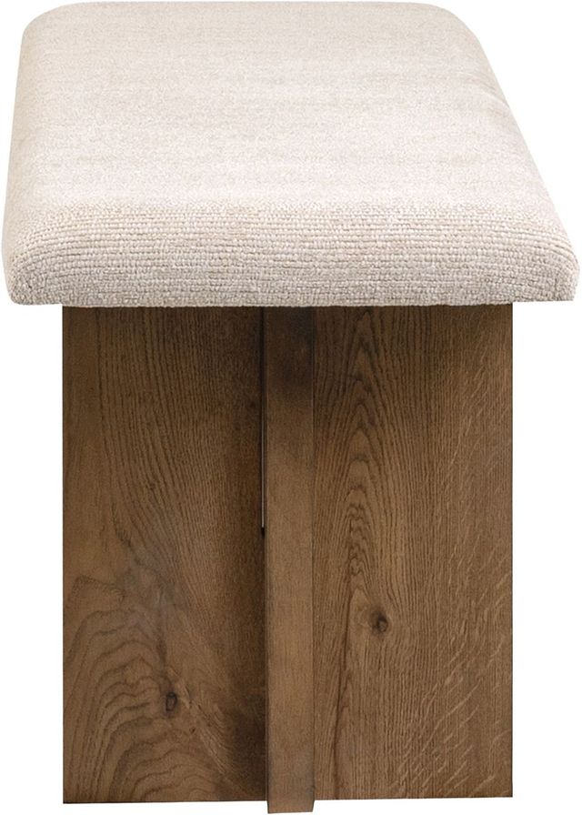 Magnussen Home® Marcel Beige/Harvest Brown Bench with Upholstered Seat-2