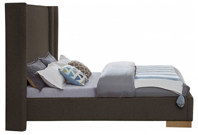 Meridian Furniture Halton Brown King Upholstered Panel Bed-3