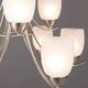 YHD Mirror Lake Brush Nickle/White 9-Lights Chandelier-4