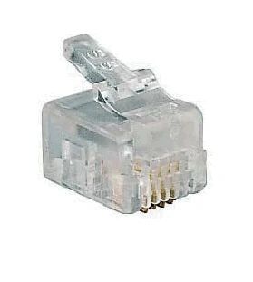 RadioShack RJ11, Rj14, RJ25 6-Pin Non-Keyed Quick-Connect Plug (10 Pack)-0
