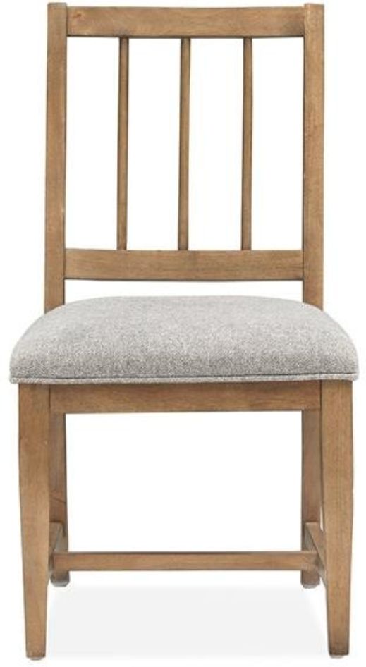Magnussen Home® Lindon Belgian Wheat/Gray Dining Side Chair with Upholstered Seat-1