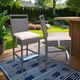 Armen Living Tropez Beige/Gray Fabric/Wicker Outdoor Bar Stool-1