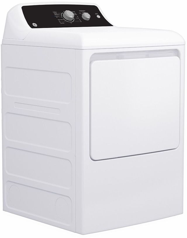 GE® 6.2 Cu.Ft. White Front Load Electric Dryer with SaniFresh Cycle-1