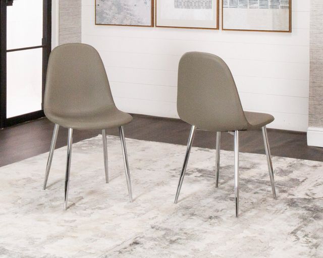 Cramco Vera Chrome/Mocha Dining Side Chair-1