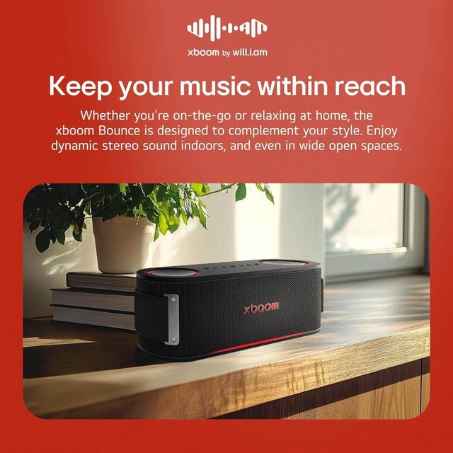 LG xboom Bounce Core Black Wireless Portable Speaker-7