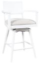 Jofran Inc. Axis White Panel Back Swivel Counter Stool-0