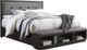 Signature Design by Ashley® Hyndell 5-Piece Dark Brown Queen Upholstered Panel Bed Set-1