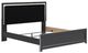 Signature Design by Ashley® Zuraleus Black Upholstered Queen Panel Headboard-2