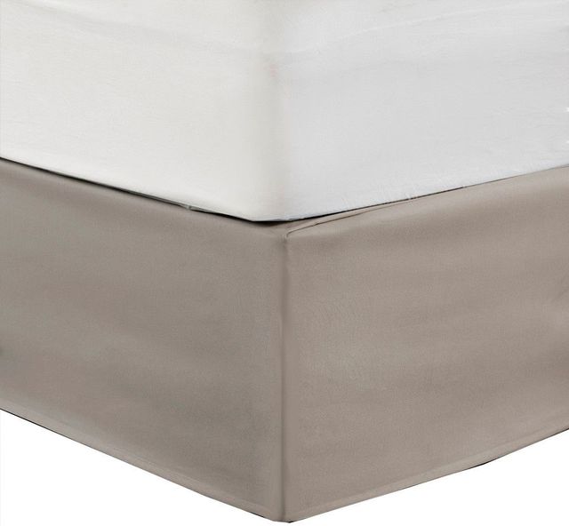 Olliix by Madison Park Khaki Simple Fit Wrap Around Adjustable Bed Skirt-2