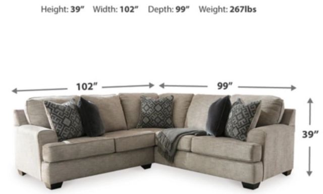 Signature Design by Ashley® Bovarian 2-Piece Stone Sectional Sofa-1