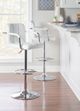 Powell® Boyd Chrome/White Adjustable Gas Lift Bar Stool-1