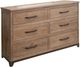 International Furniture Direct Natural Parota Brown Dresser-0