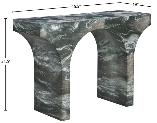 Meridian Furniture Pomezia Green Marble Console Table-4