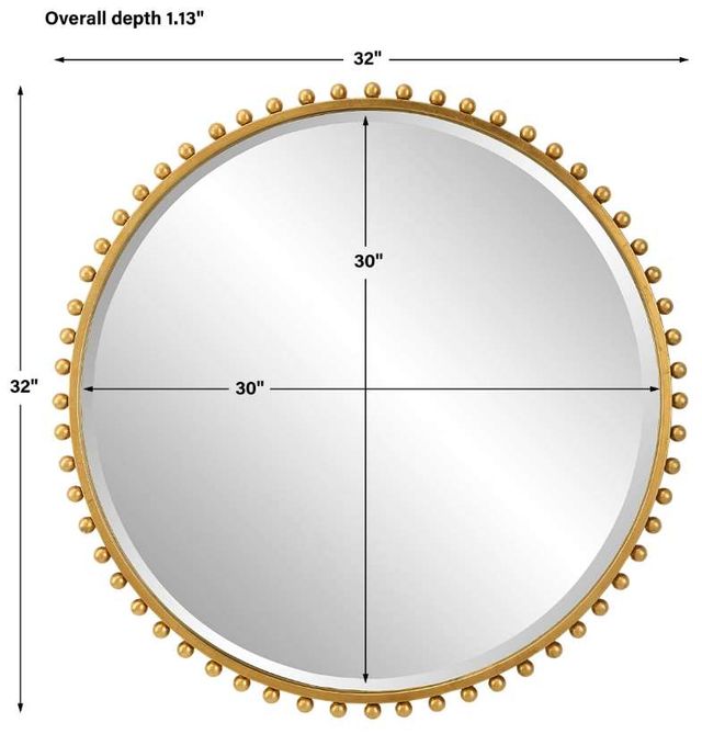 Uttermost® Taza Gold Round Mirror-2