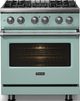 Viking® 5 Series 30" Splah Pro Style Dual Fuel (NG) Range with Polished Chrome Trim-2