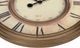 Monarch Specialties Inc. Antique Brown 20" Round Wall Clock with Roman Numerals on Beige Background-1