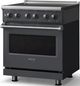 Viking® 5 Series 30" Cast Black Pro Style Electric Range with Polished Chrome Trim-2