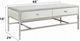 ACME Furniture Weigela Mirrored Coffee Table with Chrome Base-3
