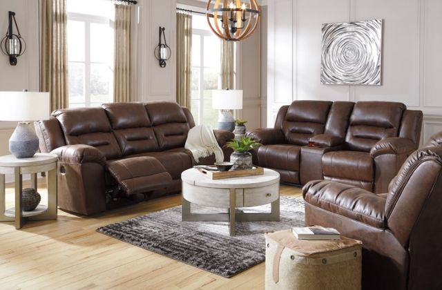 Signature Design by Ashley® Stoneland 3-Piece Chocolate Living Room Set with Reclining Sofa-4