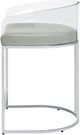 Coaster® Thermosolis 2-Piece Grey/Chrome Acrylic Back Counter Stools-3