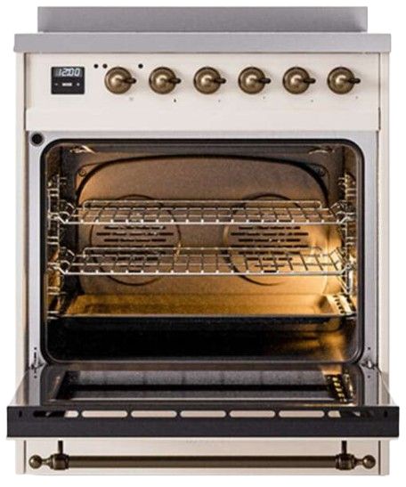 Ilve® Nostalgie II Series 30" Antique White Pro Style Induction Range-1
