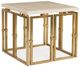 Century® Grand Tour Furniture Links Crystal Stone Top Lamp Table with Antique Brass Base-1