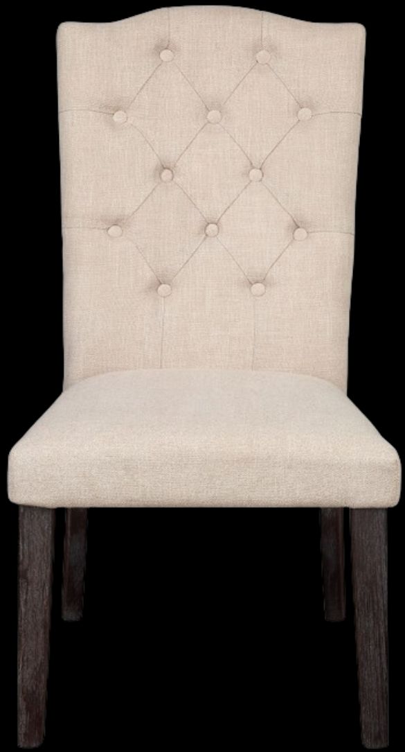 ACME Furniture Gerardo Beige/Weathered Espresso Side Chair-3