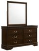 Coaster® Louis Philippe Cappuccino Dresser and Mirror-0
