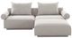 Moe's Home Collection Rosello Nook 3-Piece Light Grey L-Shaped Modular Sectional and Ottoman-1