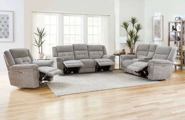 Parker House® Richland Bristol Gray Power Recliner with Power Headrest-1