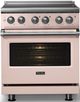 Viking® 5 Series 30" Blush Pro Style Electric Range with Polished Chrome Trim-4