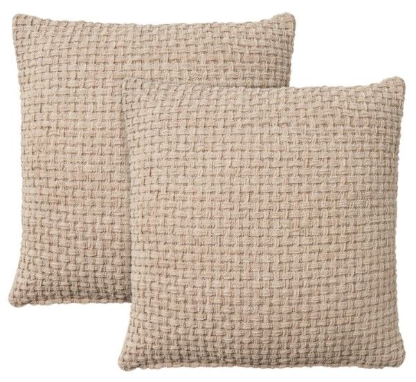 Nourison Home™ Lifestyle 2-Piece Beige 18" Throw Pillow Set-0
