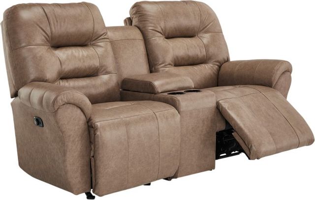 Best® Home Furnishings Customizable Unity Leather Power Reclining Space Saver Loveseat with Console-1
