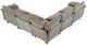Homelegance® Dublin 5-Piece Dark Pewter Modular Sectional-3