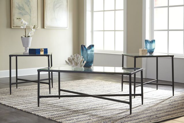 Signature Design by Ashley® Augeron 3-Piece Black Occasional Table Set-1