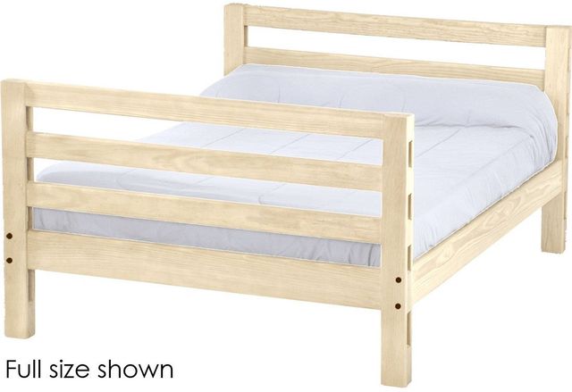 Crate Designs™ Furniture Unfinished Queen Ladder End Lower Bunk Bed-0