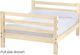 Crate Designs™ Furniture Unfinished Queen Ladder End Lower Bunk Bed-0