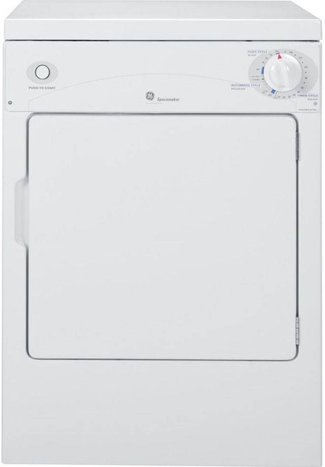 GE® Spacemaker® 3.6 Cu. Ft. White Portable Electric Dryer-0