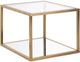 Decor-Rest® Furniture LTD Cara Glass Top Small Coffee Table with Brass Base-0