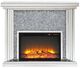ACME Furniture Noralie Mirrored Electric Fireplace with Faux Diamond Accent-3