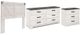 Signature Design by Ashley® Shawburn 3-Piece Whitewash Queen Panel Headboard Bed Set-0