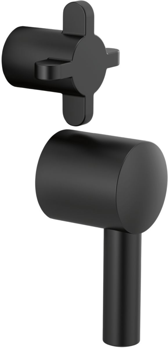 Brizo Jason Wu Matte Black Pressure Balance Integrated Trim Cross Handles-0